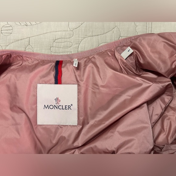 NEW Moncler Laurine Short Down Jacket Pink NWT Sz S w/ Hanger & Garment Bag - Picture 5 of 16